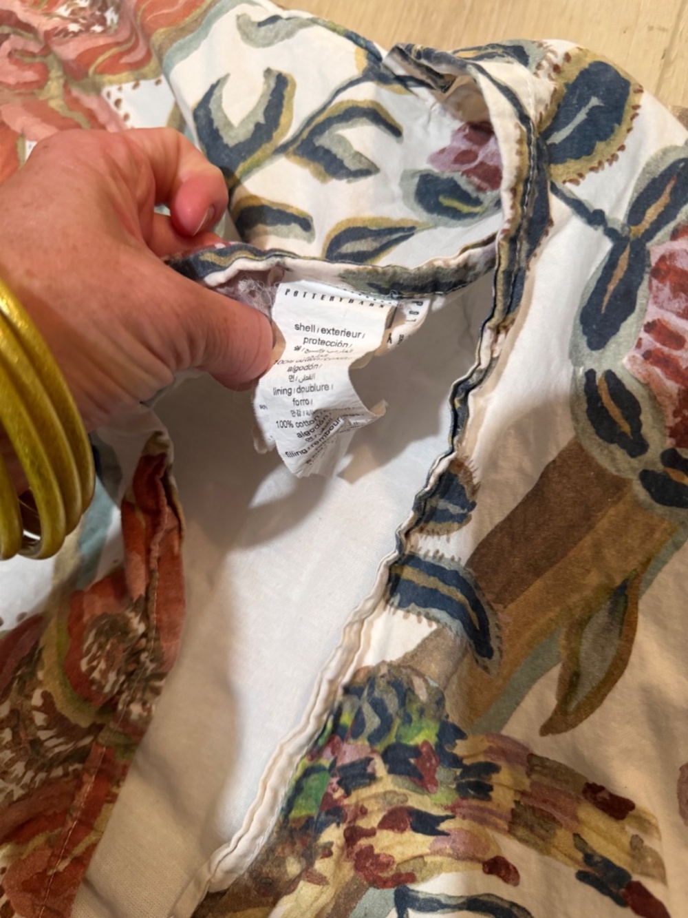 Two Pottery Barn pillowcases beautiful floral - Picture 3 of 3
